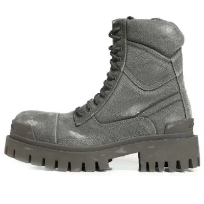 Balenciaga (wmns)  Combat Strike 20mm Boots 'washed Grey Cotton'