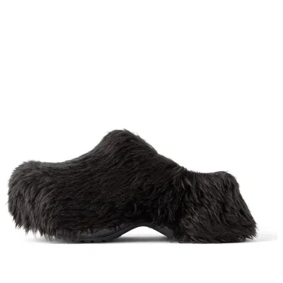 Balenciaga (wmns)  Crocs Mules 'black Fake Fur On Rubber'