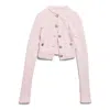 Balenciaga Women's Cropped Cardigan In Pink
