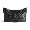 Balenciaga Crush East-west Large Quilted Leather Tote Bag In Black