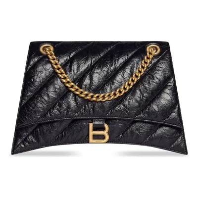 Balenciaga (wmns)  Crush Medium Chain Bag Quilted 'black'