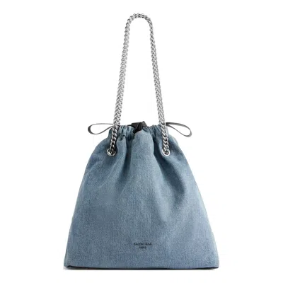 Balenciaga (wmns)  Crush Medium Tote Bag Denim 'blue'