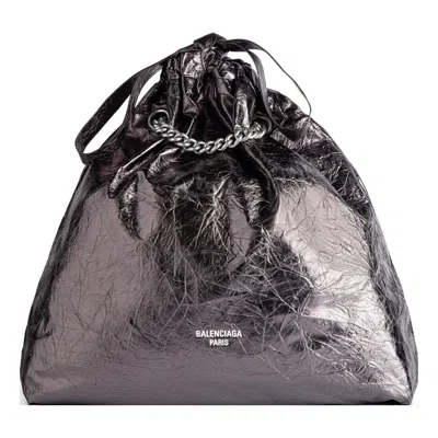 Balenciaga (wmns)  Crush Medium Tote Bag Metallized 'grey' In Gray