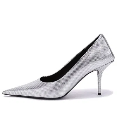 Balenciaga (wmns)  Embossed Square Knife Pumps 'silver'
