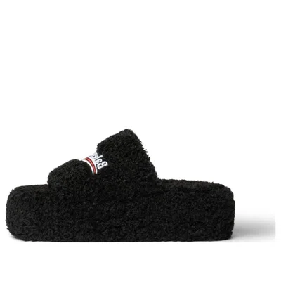 Balenciaga (wmns)  Furry Platform Slides 'black'