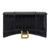 Balenciaga (wmns)  Hourglass Wallet On Chain Crocodile Embossed 'black'