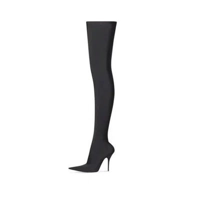 Balenciaga (wmns)  Knife 110mm Over The Knee Boots 'black Matte Spandex'