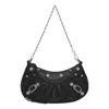 Balenciaga (wmns)  Le Cagole Mini Bag With Chain Crocodile Embossed 'black'
