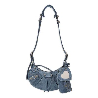 Balenciaga (wmns)  Le Cagole Xs Denim Shoulder Bag 'blue'