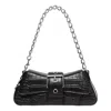 Balenciaga (wmns)  Lindsay Small Crocodile Embossed Shoulder Bag 'black'