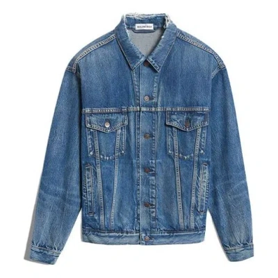 Balenciaga (wmns)  Logo Denim Jacket 'blue'