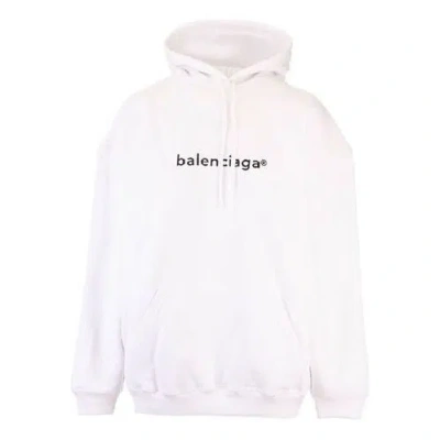 Balenciaga (wmns)  Logo Printing Hoodie White