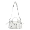 Balenciaga Borsa Neo Cagole City Piccola Da Donna In Bianco Ottico In White