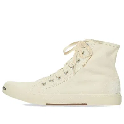Balenciaga (wmns)  Paris High Top Sneakers 'white Destroyed Cotton And White Rubber'