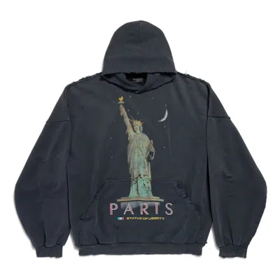 Balenciaga (wmns)  Paris Liberty Hoodie Oversized 'black' In Blue