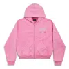 Balenciaga (wmns)  Paris Strass Full Zip Hoodie Small Fit 'faded Pink'