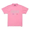 Balenciaga Paris Strass T-shirt In Pink