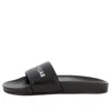 Balenciaga Logo-embossed Rubber Slides In Black