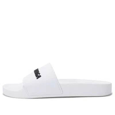 BALENCIAGA (WMNS) BALENCIAGA POOL SLIDES 'WHITE BLACK'