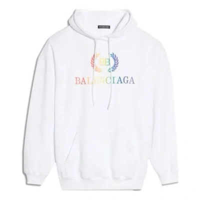 Balenciaga (wmns)  Rainbow Logo Hoodie White