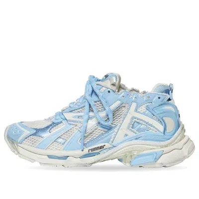 Balenciaga (wmns)  Runner Sneakers 'white Baby Blue Mesh And Nylon'