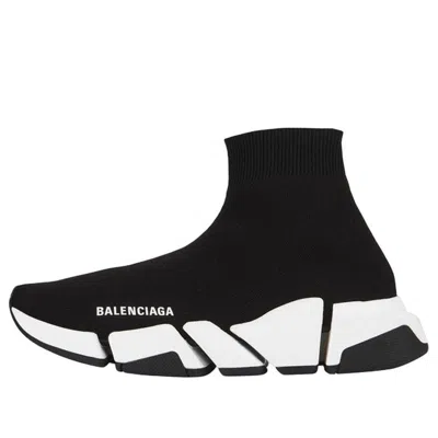BALENCIAGA (WMNS) BALENCIAGA SPEED 2 TRAINER KNIT 'BLACK WHITE'