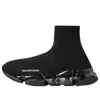 Balenciaga Womens Speed 2.0 Full Clear Sole Recycled Knit Sneaker In Black