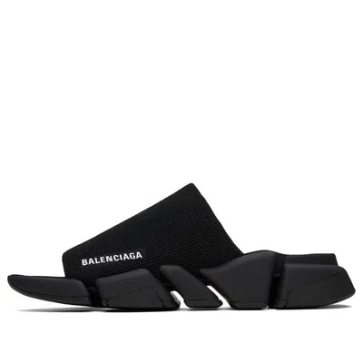 Balenciaga (wmns)  Speed 2.0 Slides 'black Recycled Knit And Black Sole Unit'