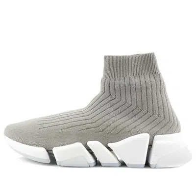 Balenciaga (wmns)  Speed 2.0 Trainers 'rib-knit Light Grey' In Gray