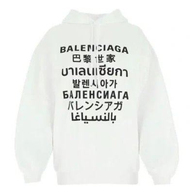 Balenciaga (wmns)  Ss21 Logo Printing Hoodie White