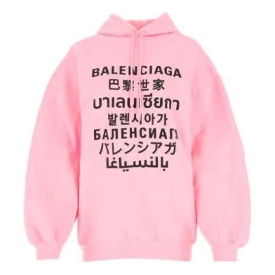 BALENCIAGA (WMNS) BALENCIAGA SS21 PRINTING HOODIE PINK