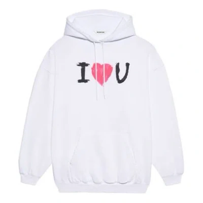 Balenciaga (wmns)  Ss21 Printing Hoodie White