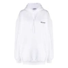 Balenciaga (wmns)  Ss21 Small Label Logo Cotton Hoodie White