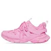 Balenciaga Pink Mesh And Rubber Track Sneakers In Pink