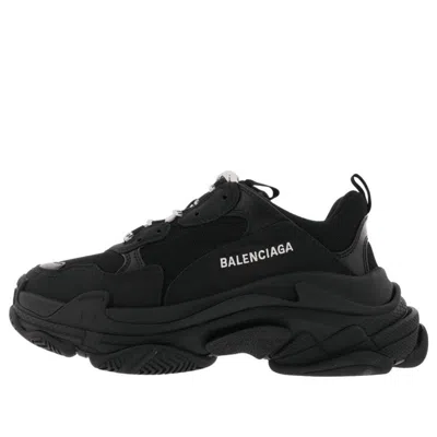 Balenciaga Black Triple S Logo Casual Shoes