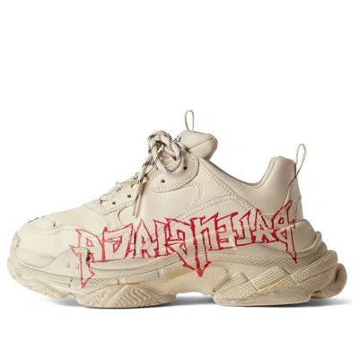 Balenciaga (wmns)  Triple S Diy Metal 'beige Red Black'