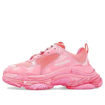 Balenciaga (wmns)  Triple S Faded Sneaker 'dark Pink' In Multi