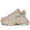 Balenciaga (wmns)  Triple S 'fake Fur - Beige' In Multi