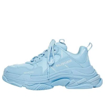 Balenciaga (wmns)  Triple S Sneaker 'allover Logo - Light Blue'