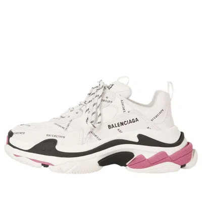 Balenciaga (wmns)  Triple S Sneaker 'allover Logo White Pink'