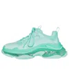 Balenciaga Triple S Clear Sole Sneaker In Green