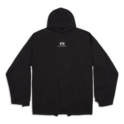 Balenciaga (wmns)  Unity Sports Icon Deconstructed Long Sleeve T-shirt 'black White'