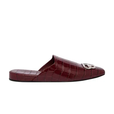 Pre-owned Balenciaga Wmns Cosy Mule 'croco Dark Red' | Women's Size 36