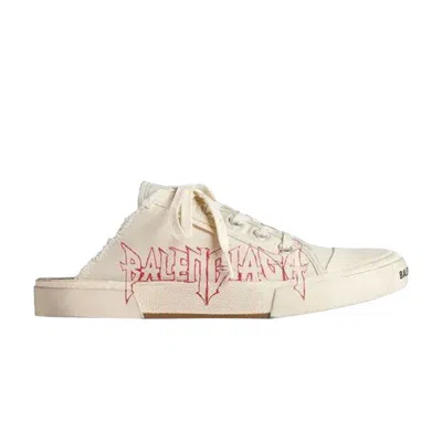Pre-owned Balenciaga Wmns Graffiti Paris Mule 'white Red Black' | Women's Size 36