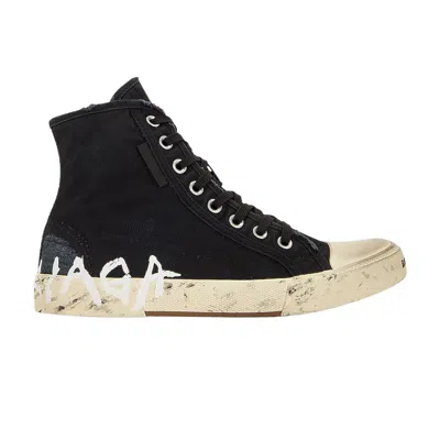 Pre-owned Balenciaga Wmns Paris Graffiti High-top Sneaker 'black White' | Women's Size 37