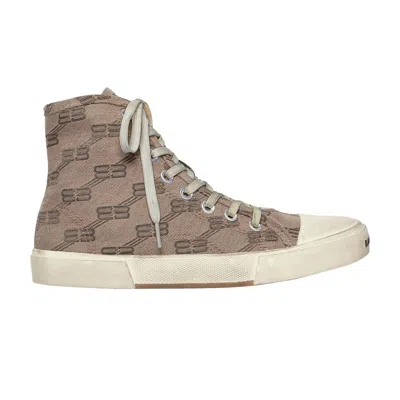 Pre-owned Balenciaga Wmns Paris High 'bb Monogram - Dark Mink Grey' | Women's Size 35
