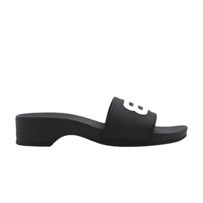 Pre-owned Balenciaga Wmns Pool Bb Wedge Slide Sandal 'black' | Women's Size 41