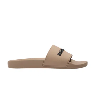 Pre-owned Balenciaga Wmns Pool Slides 'beige' | Brown | Women's Size 36