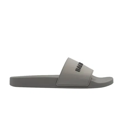 Pre-owned Balenciaga Wmns Pool Slides 'grey' | Women's Size 35 In Gray