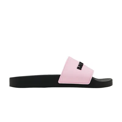 Pre-owned Balenciaga Wmns Pool Slides 'pink Black' | Women's Size 36